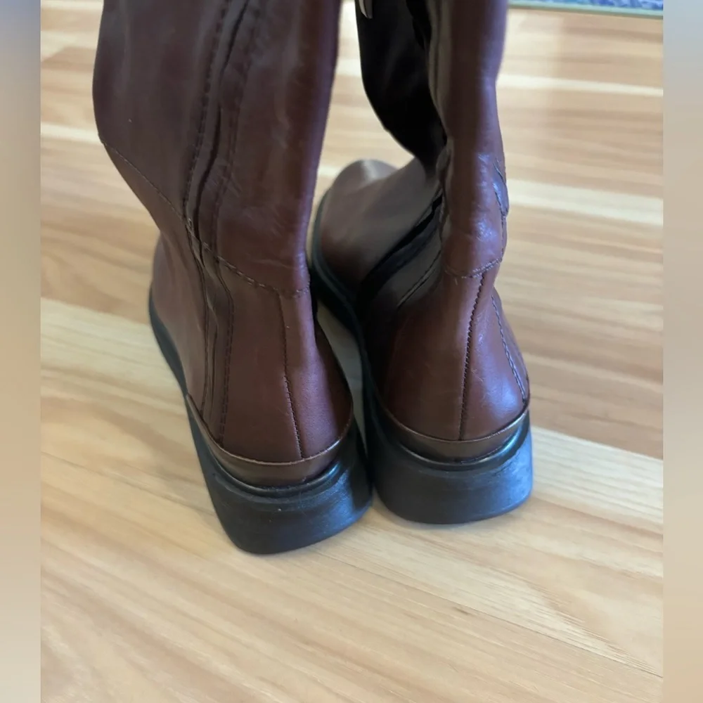Franco Sarto Womens Battina Leather Wide Calf Knee-High Boots Size 6 New